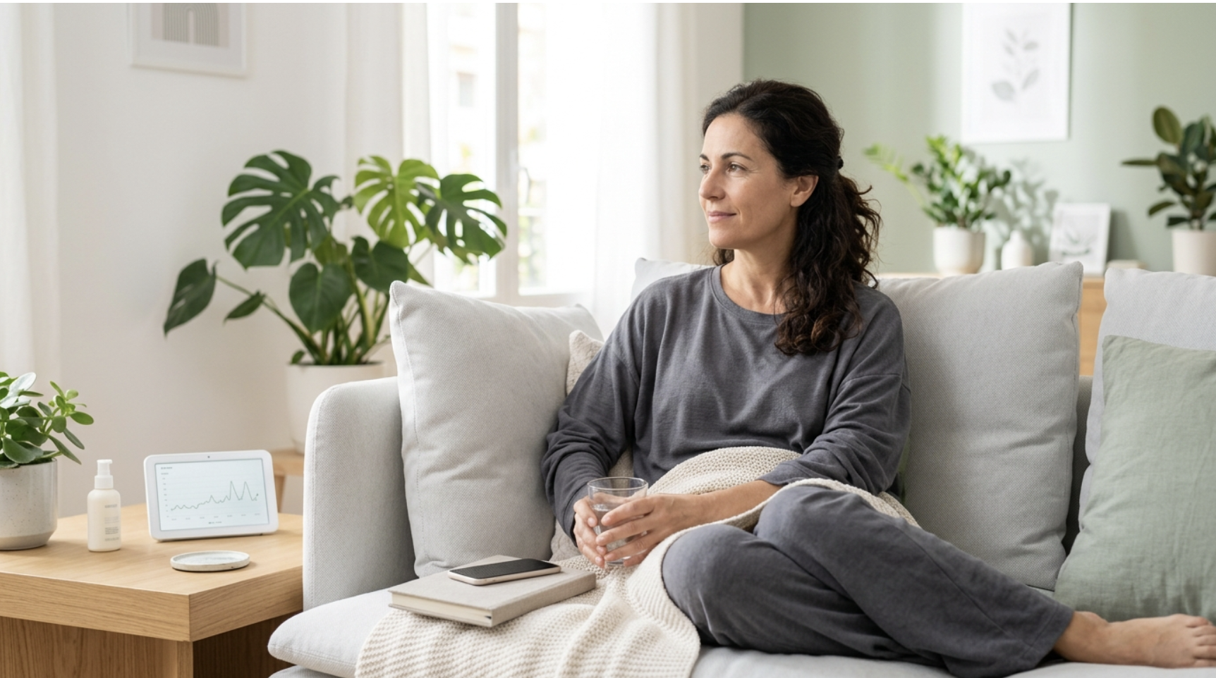 Mujer recuperándose después de un mommy-makeover