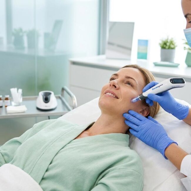 Tratamiento Dermapen facial para mejorar textura y luminosidad de la piel