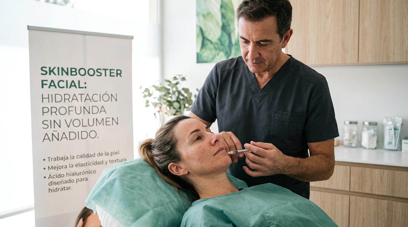 Skinbooster facial: hidratación profunda sin volumen añadido